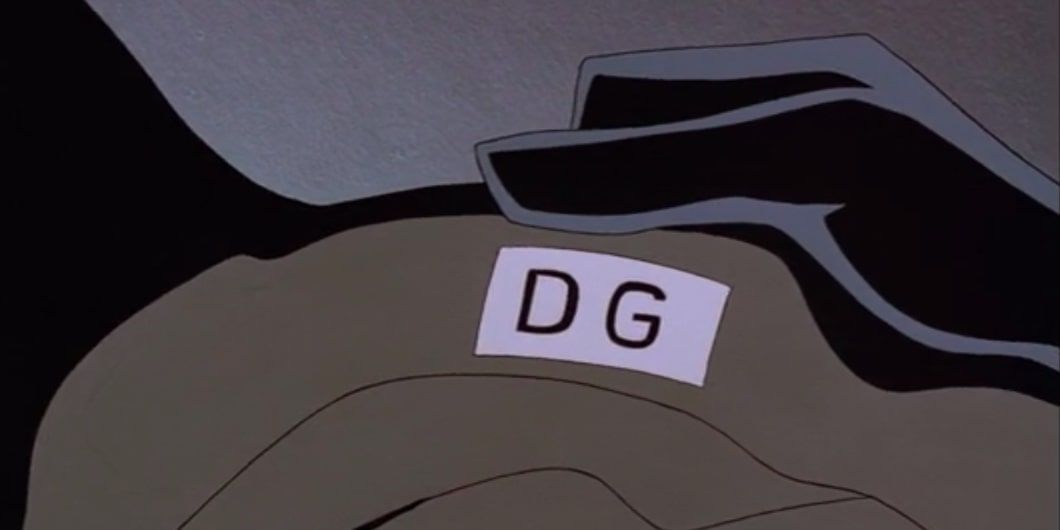 Dick Grayson's initials on a jacket in Batman Beyond