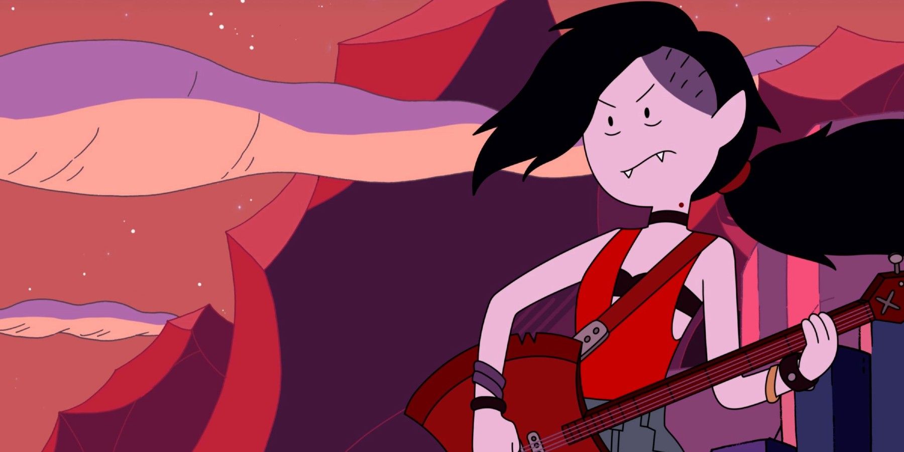 Young Marceline playing guitar in Adventure Time.