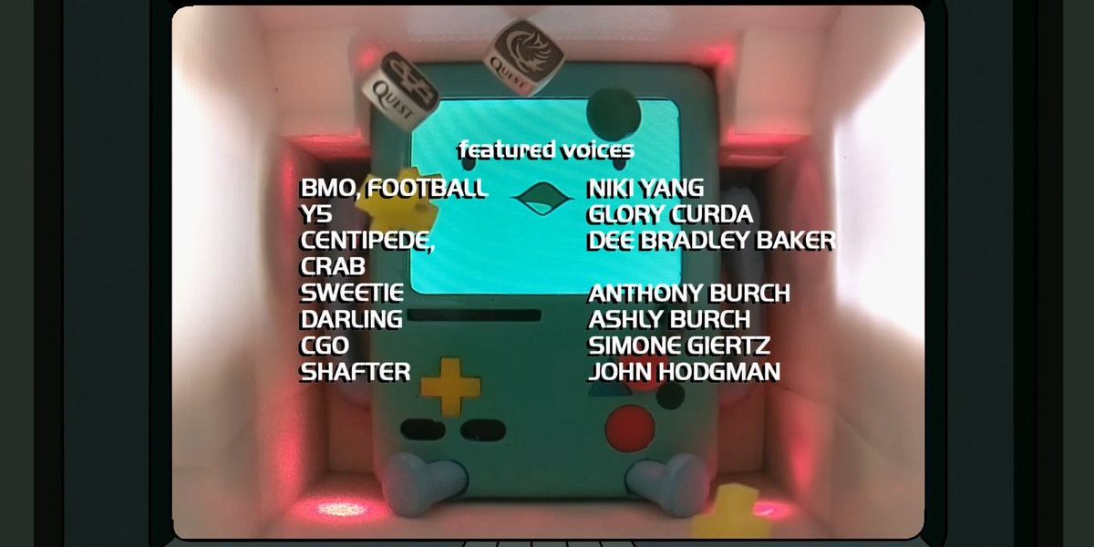 Football gets credited alonsgside BMO at the end of his episode