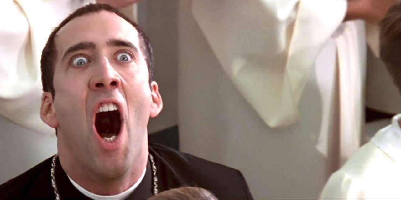 Nicolas Cage screaming in Face Off