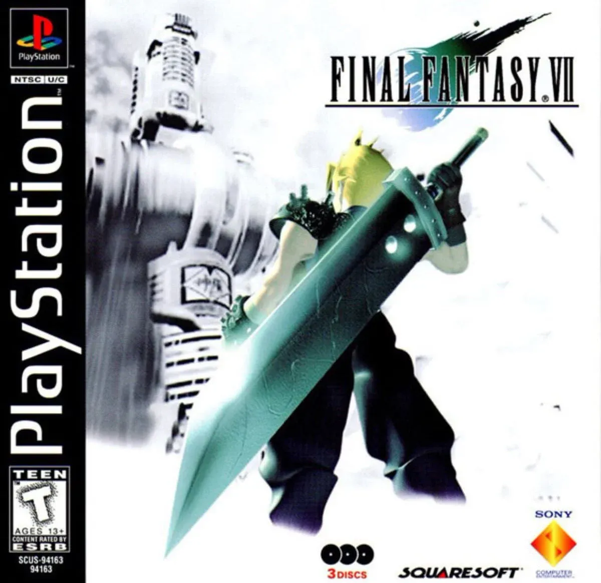 PlayStation box art for Final Fantasy VII