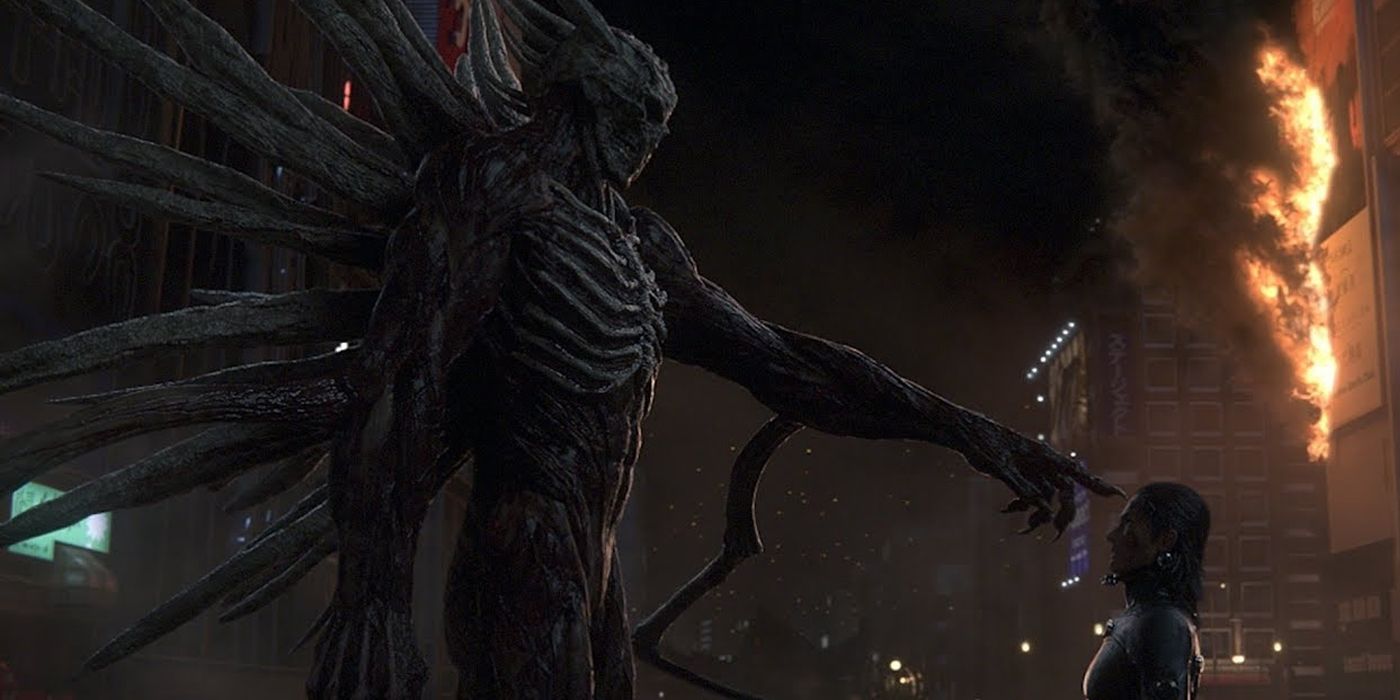 Screenshot From The Gantz0 Movie Showing Off The Demon Designs And CG Quality