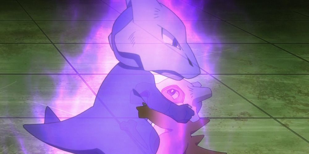 Cubone hugging Mother Marowak ghost in Pokemon Origins