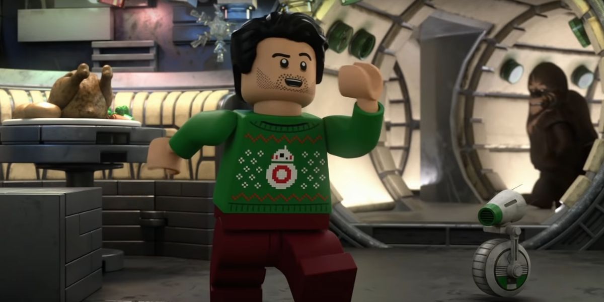 poe dameron in the lego holiday special