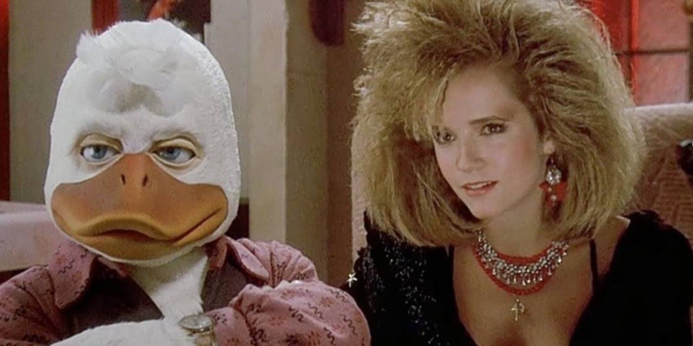 Howard The Duck and Beverly Switzler (Lea Thompson) in a scene from 1986's Howard the Duck.