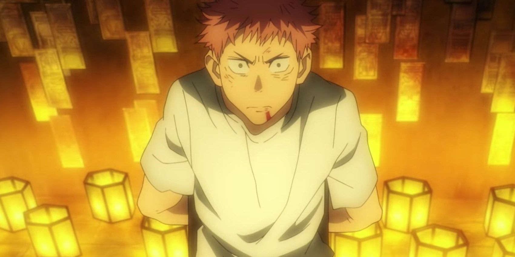 Itadori, the main protagonist of Jujutsu Kaisen, learning that he's been sentenced to death