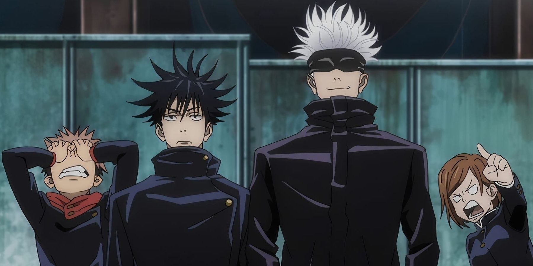 The main cast of characters in Jujutsu Kaisen