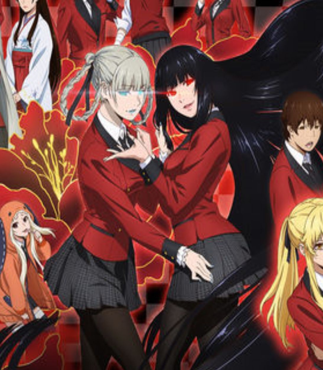 The main cast of Kakegurui on a promotional poster