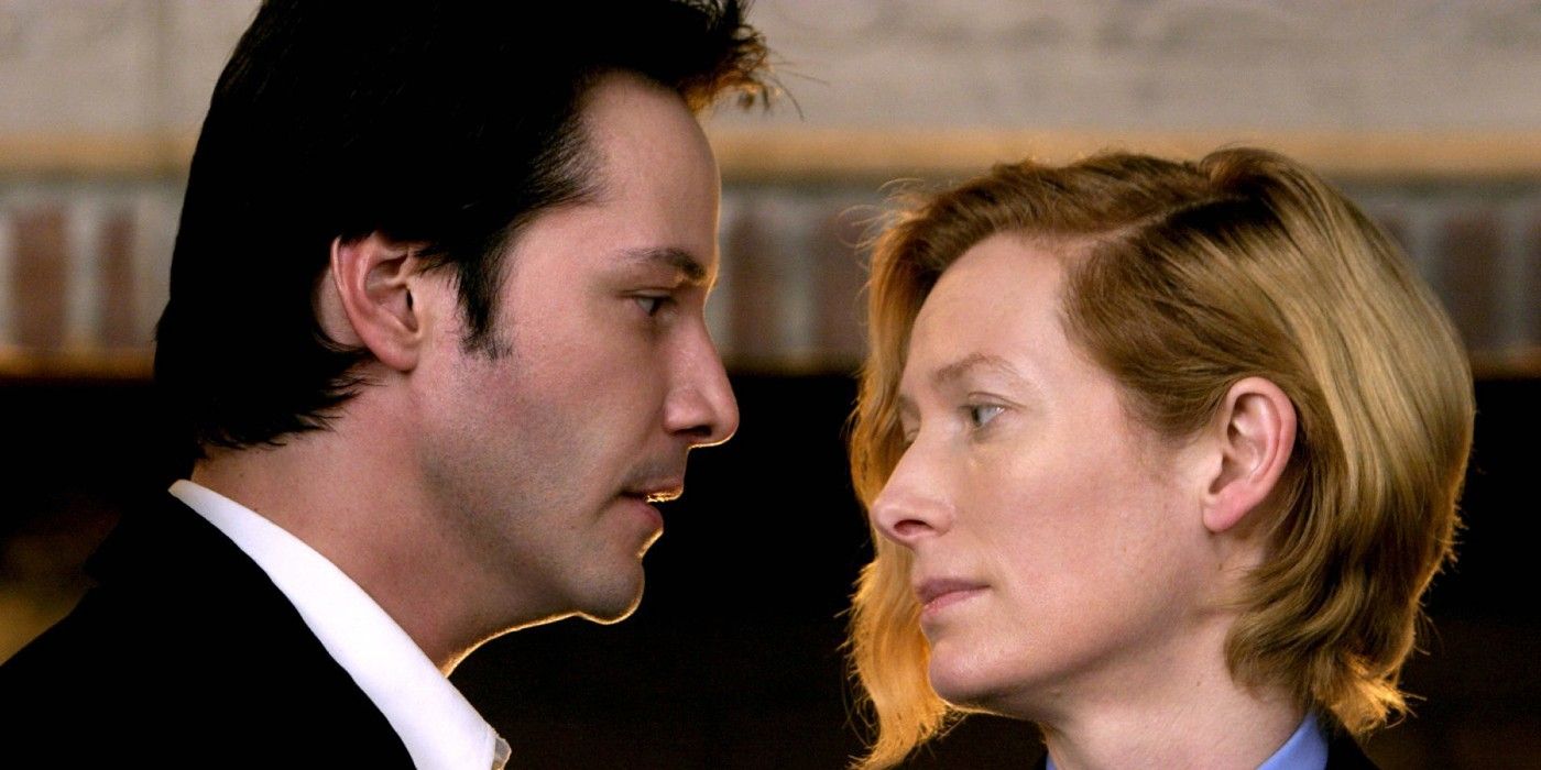 Keanu Reeves and Tilda Swinton in Constantine