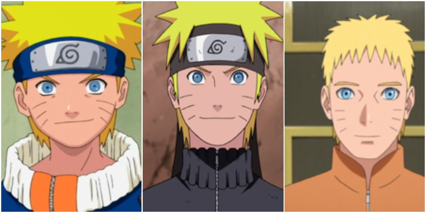 Naruto age progression through Naruto, Shippuden and as the 7th Hokage in Boruto