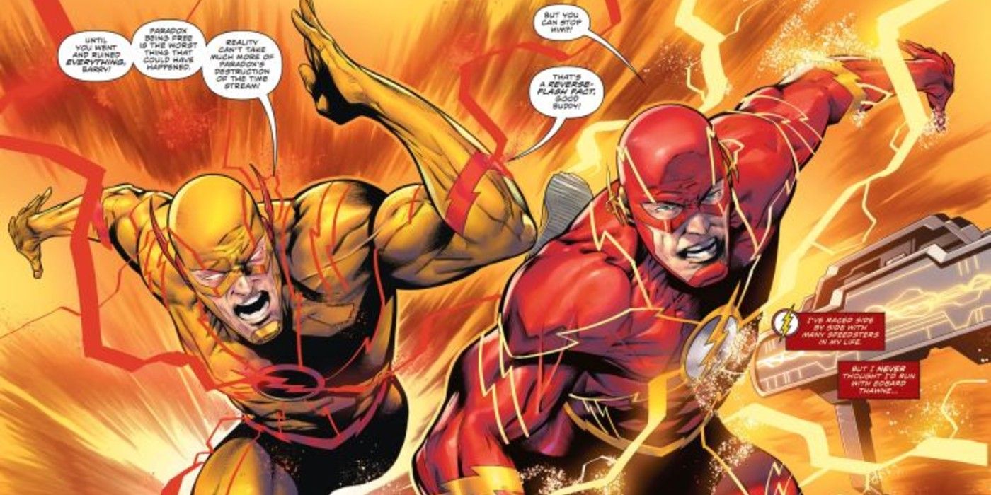 Reverse-Flash talking about the Negative Speed Force with Barry Allen