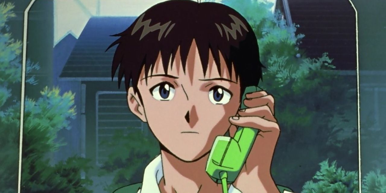 Anime Neon Genesis Evangelion Shinji On Phone