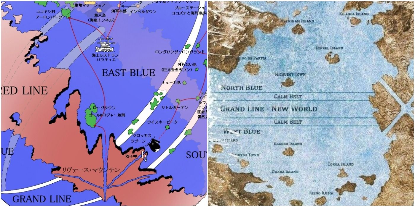 One piece anime island map