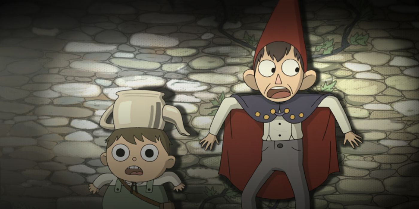 Terrified Greg and Wirt are caught by police in Over The Garden Wall