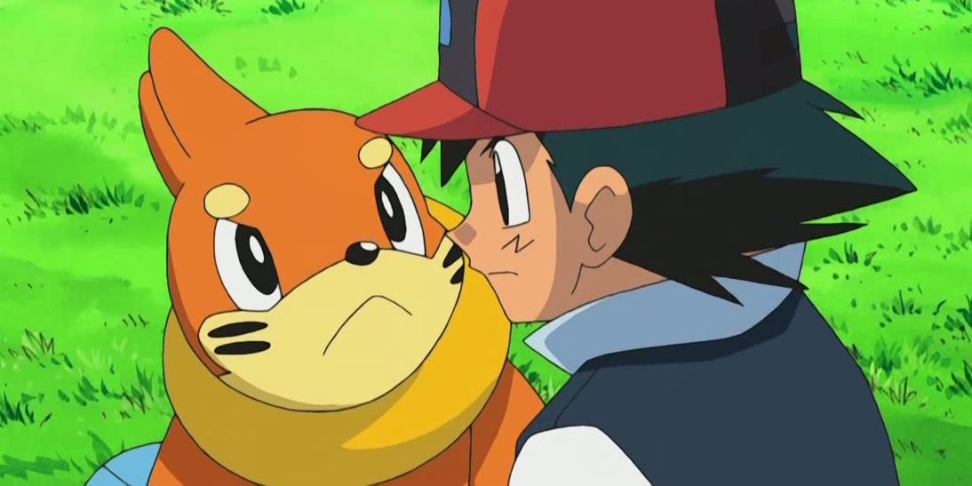Anime Pokemon Ash Chats With Buizel