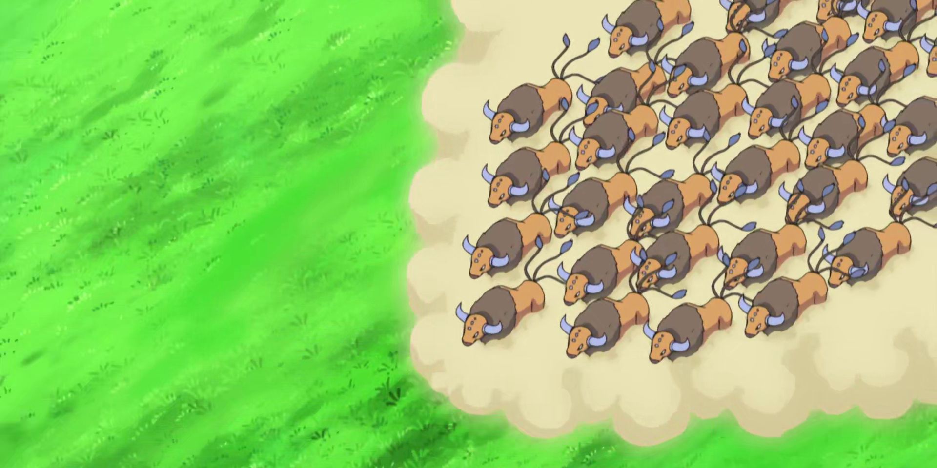 Anime Pokemon Ash's Tauros Herd
