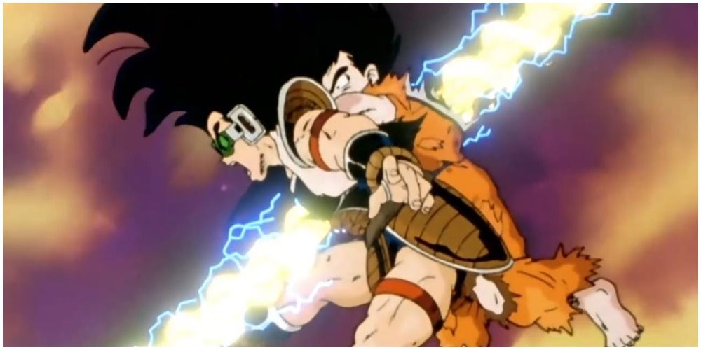 Anime Raditz and Goku Hit By The Special Beam Cannon - Dragon Ball Z