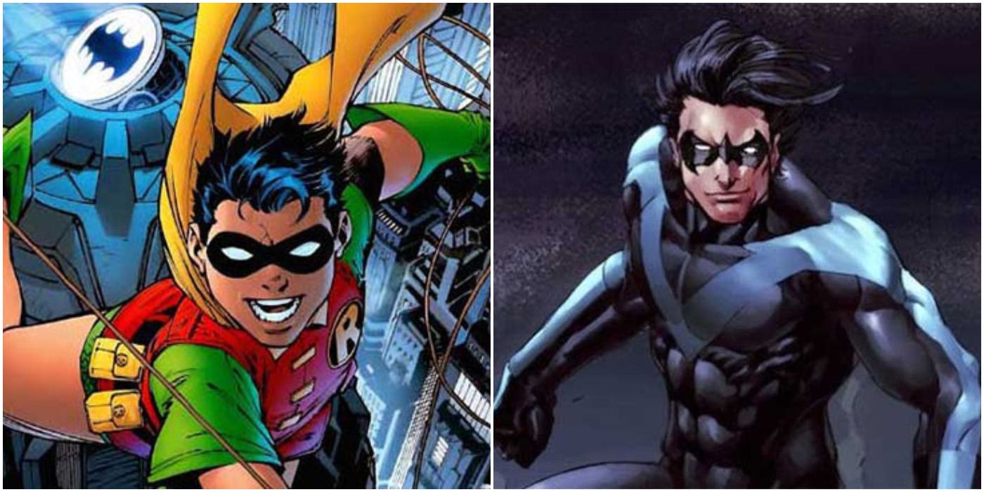 Dick Grayson as Robin and Nightwing from the DC Comic Universe