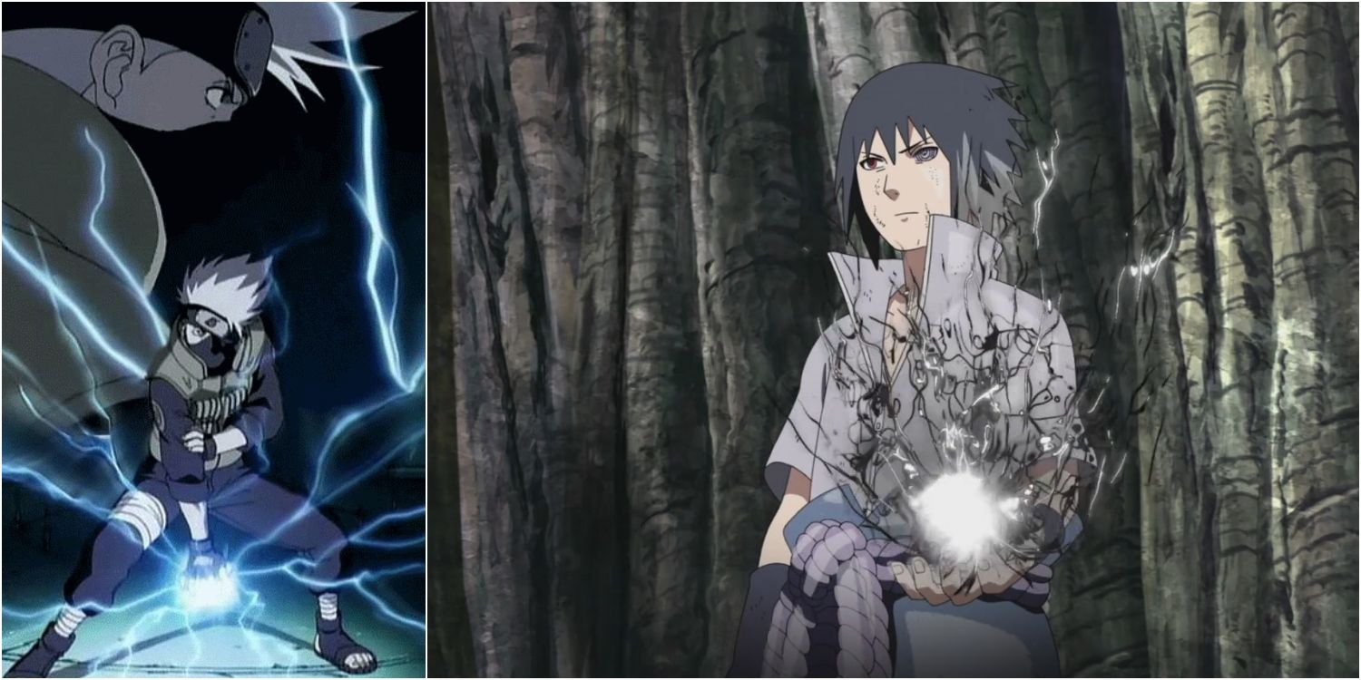 sasuke black suit chidori