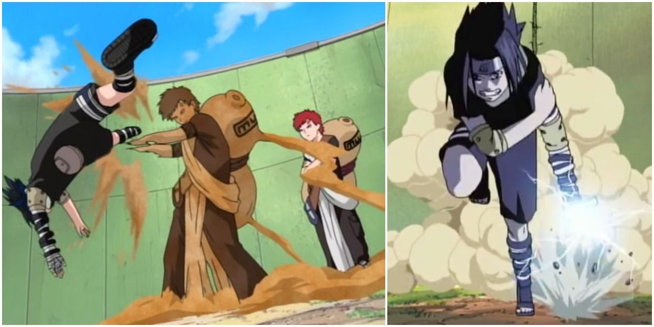 Sasuke vs Gaara Chunin Exams