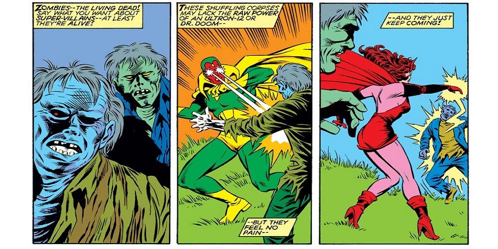 Scarlet Witch and the Vision Attacked By Zombies