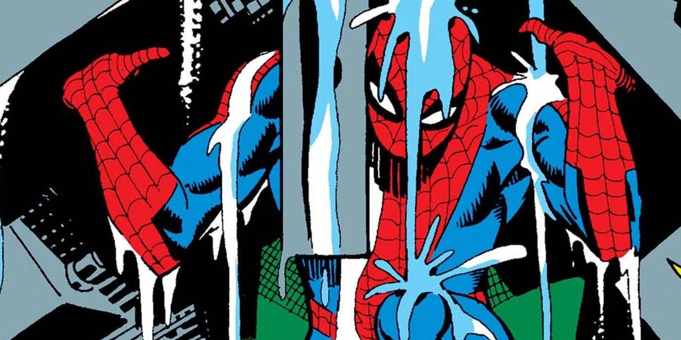 Spider-Man lifts debris in "If This Be My Destiny."