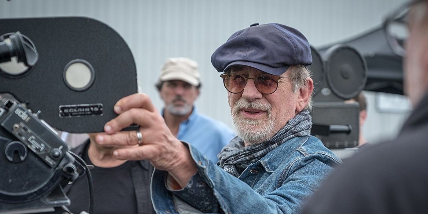 Steven Spielberg behind a camera 
