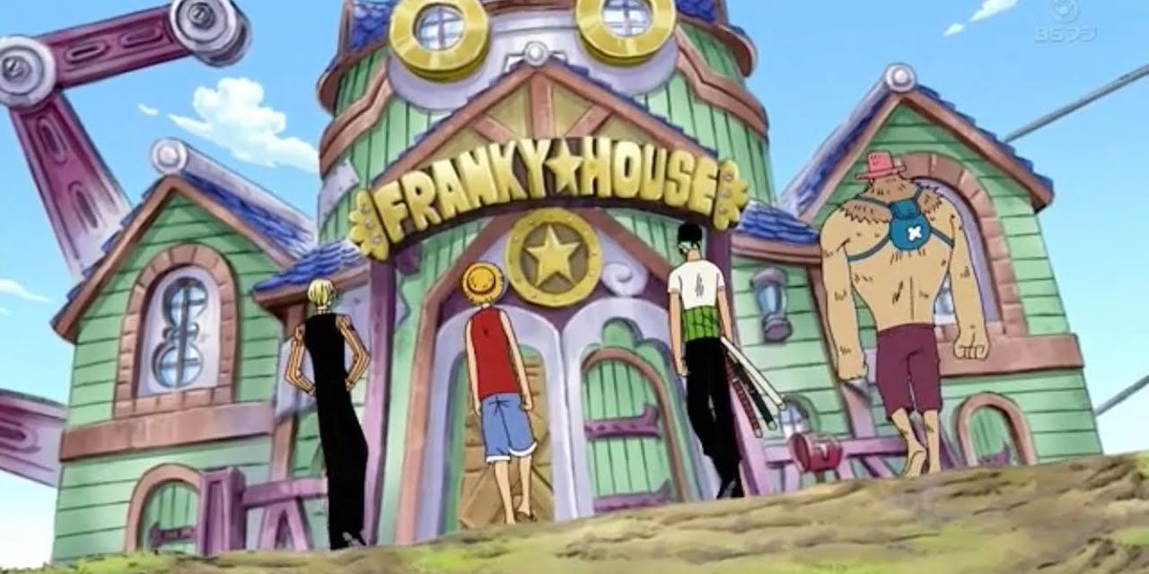 Straw Hats walking to Franky House