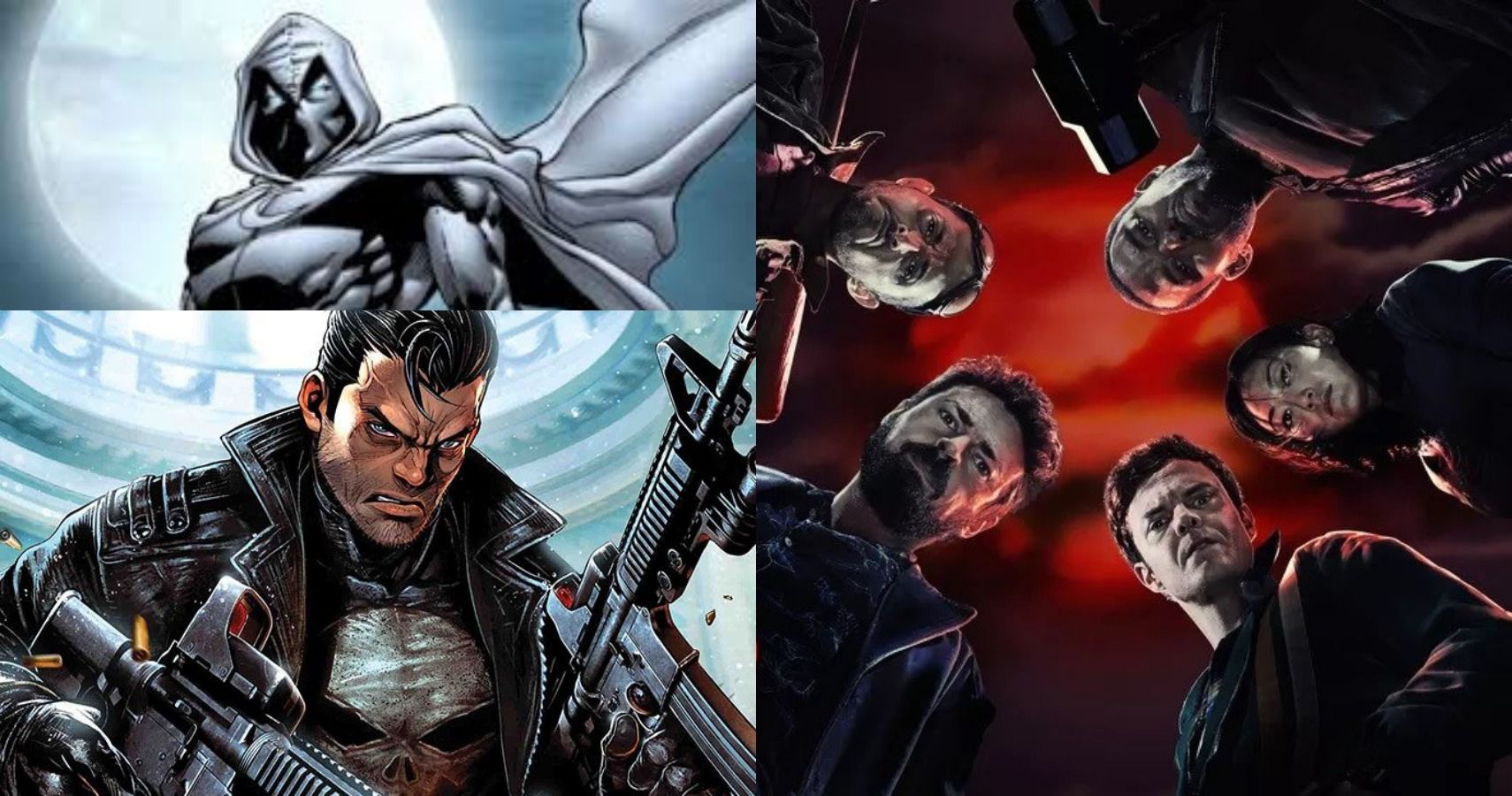 Moon Knight, The Punisher, and The Boys