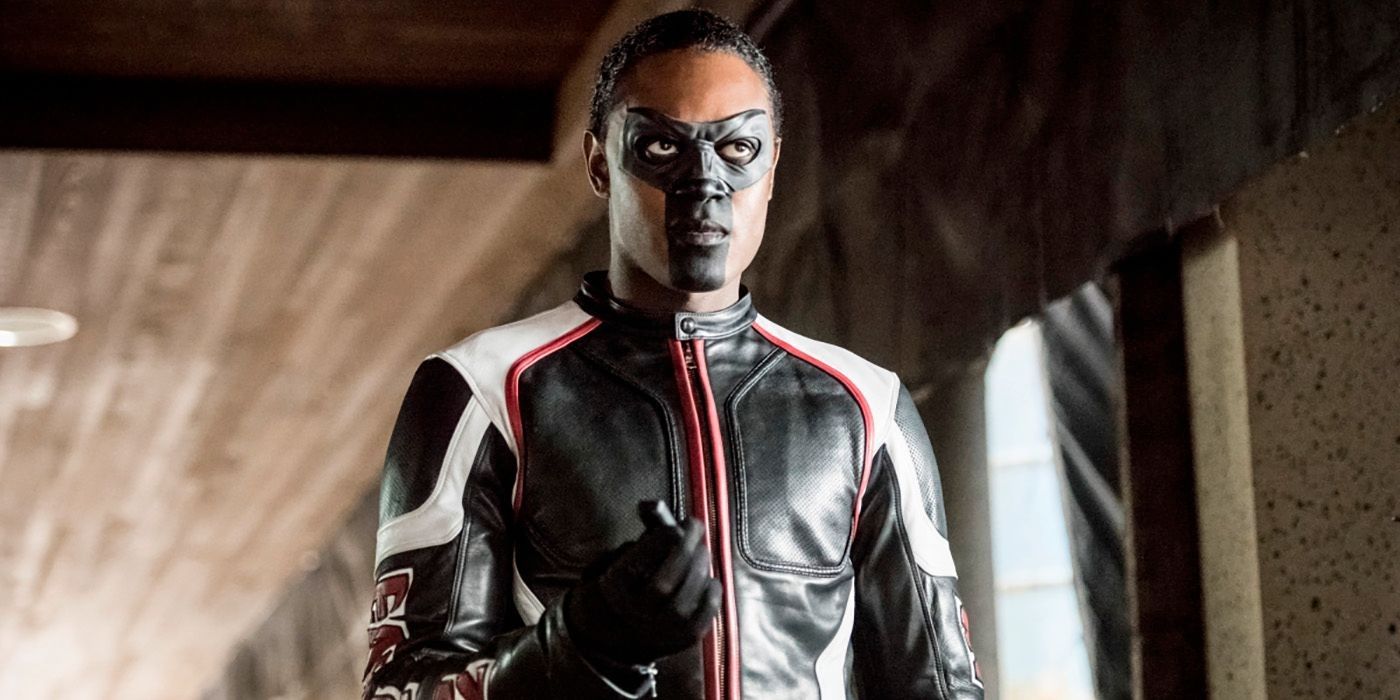 Live action Mister Terrific staring someone down