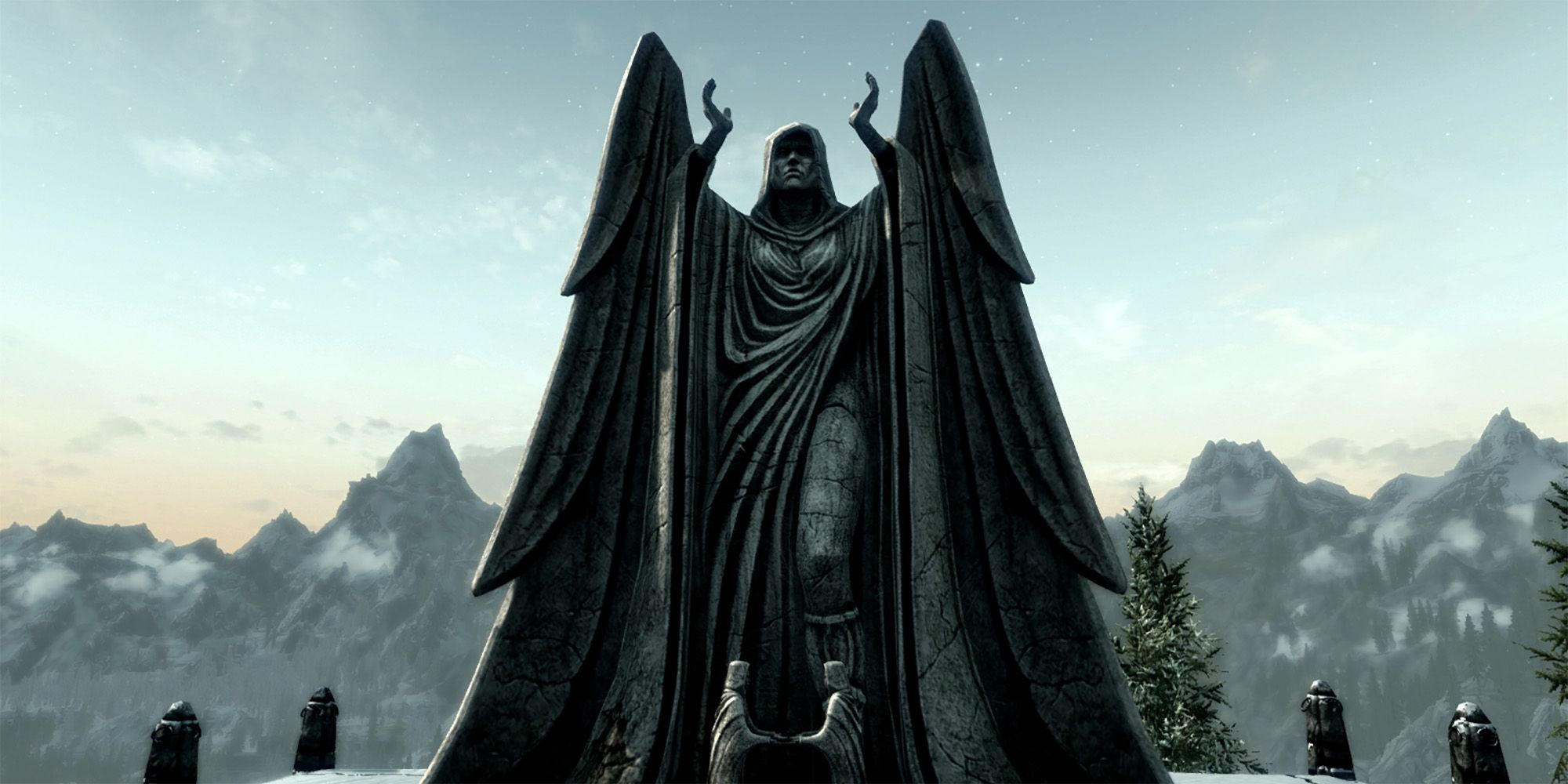 A statue of Daedra Meridia from Elder Scrolls