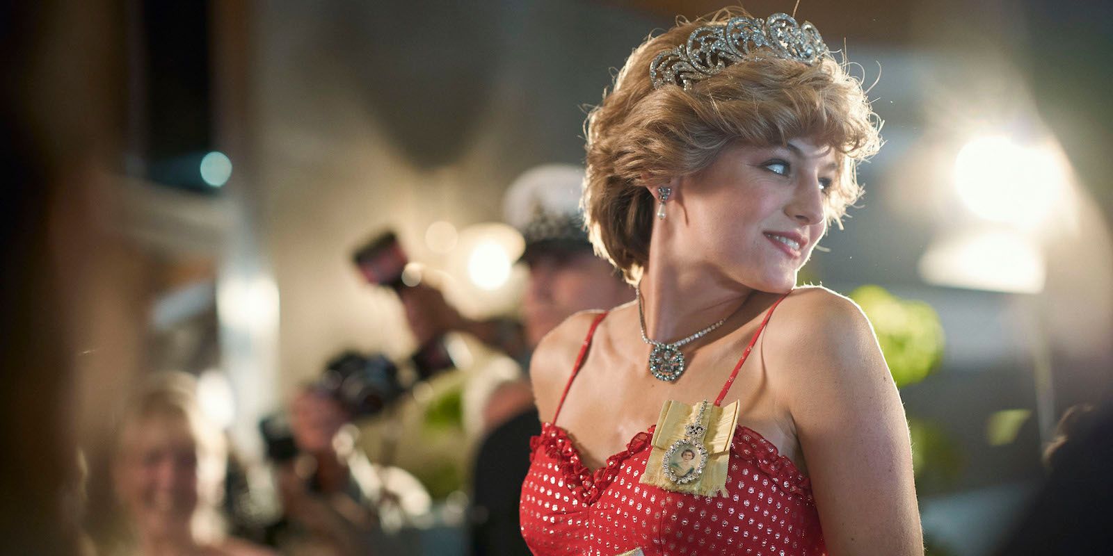 Princess Diana, as portrayed by Emma Corrin in The Crown