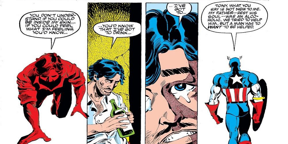 Tony Stark Talks To Captain America About His Drinking Problem