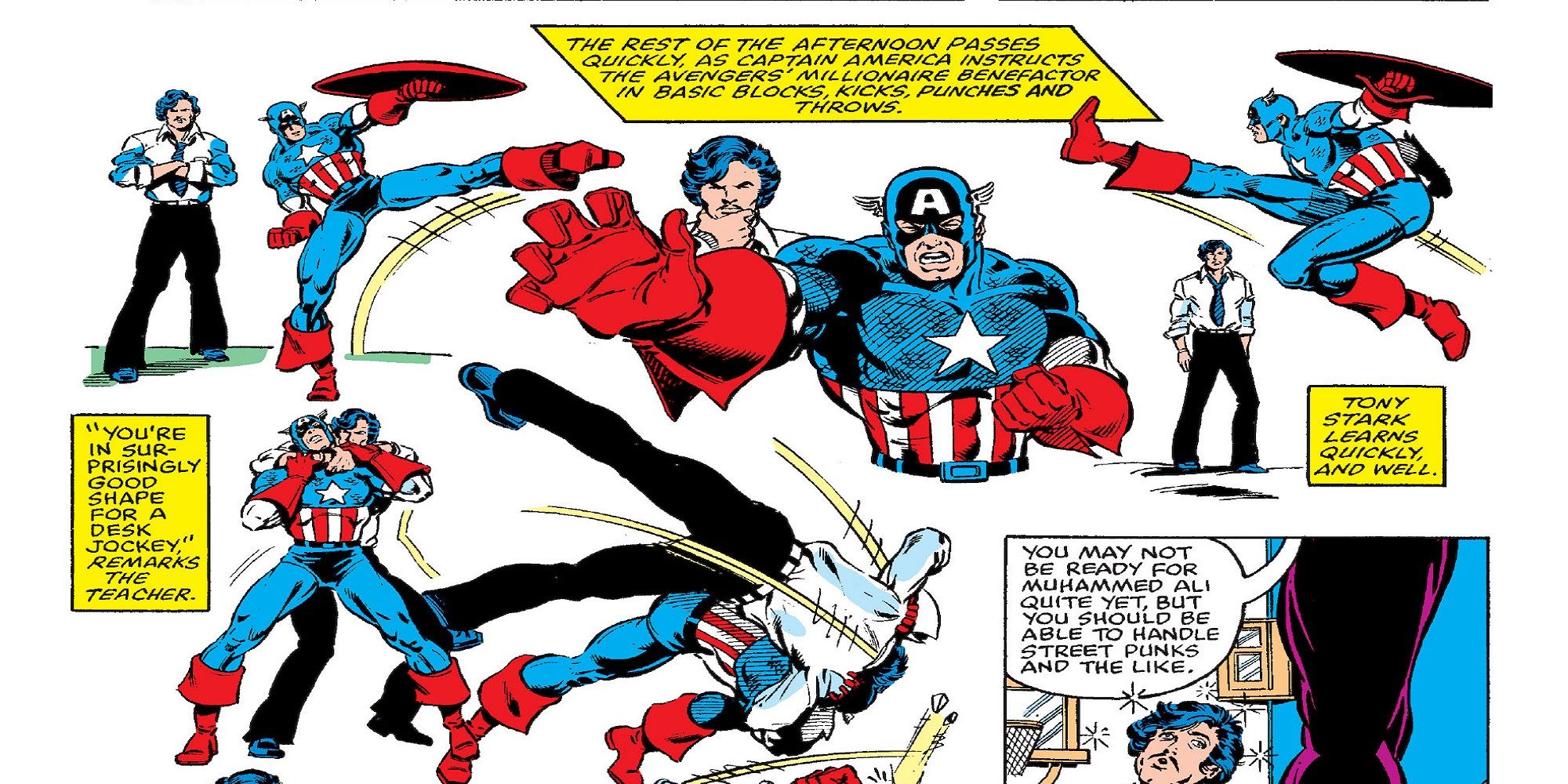 Tony Trains With Captain America