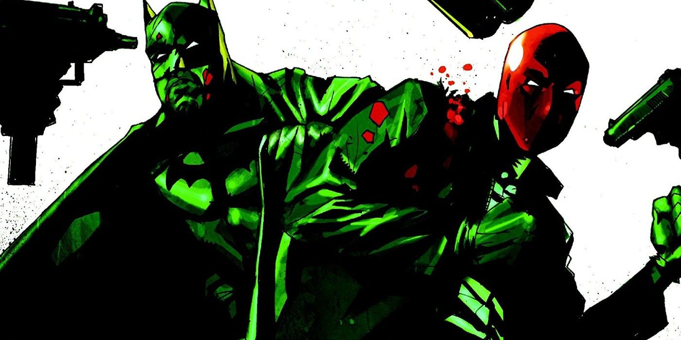 Batman and Red Hood in the "Under the Red Hood" storyline