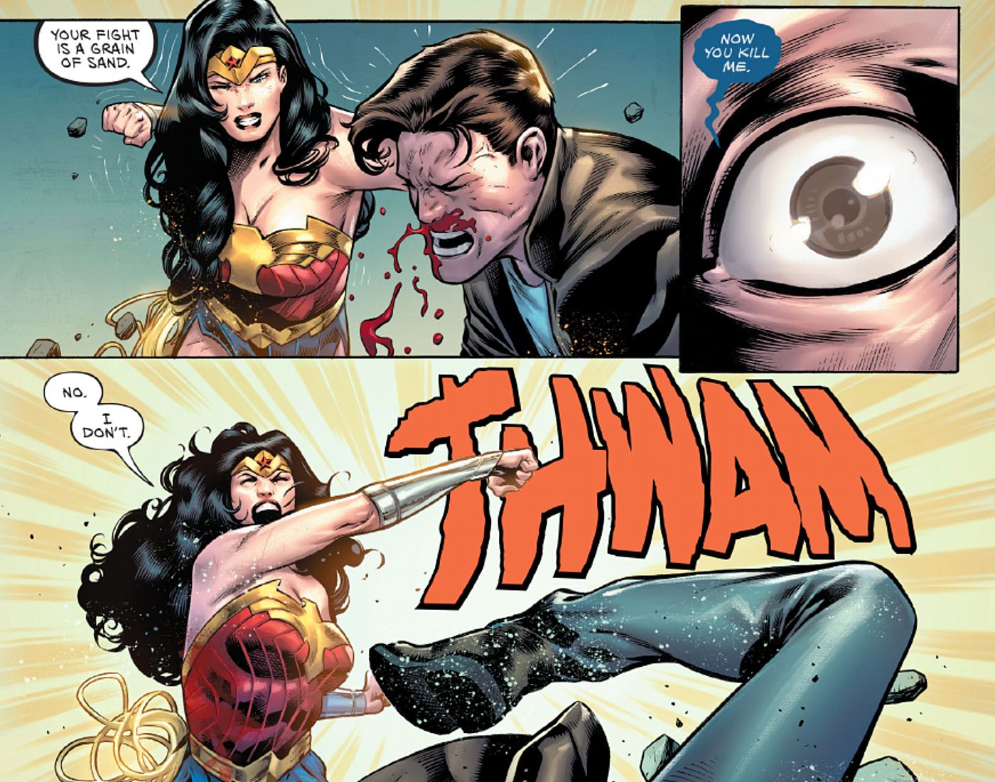 Wonder Woman Punches Out Maxwell Lord
