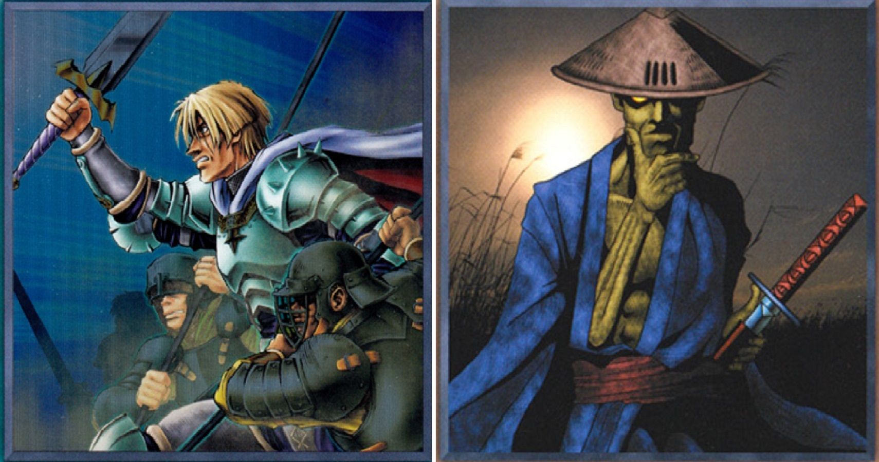Yu-Gi-Oh! card art Reinforcement Of The Army and Swordsman From A Distant Land