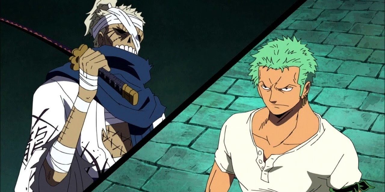 Zoro fought the Zombie of the legendary samurai known as Shimotsuki Ryuma b...