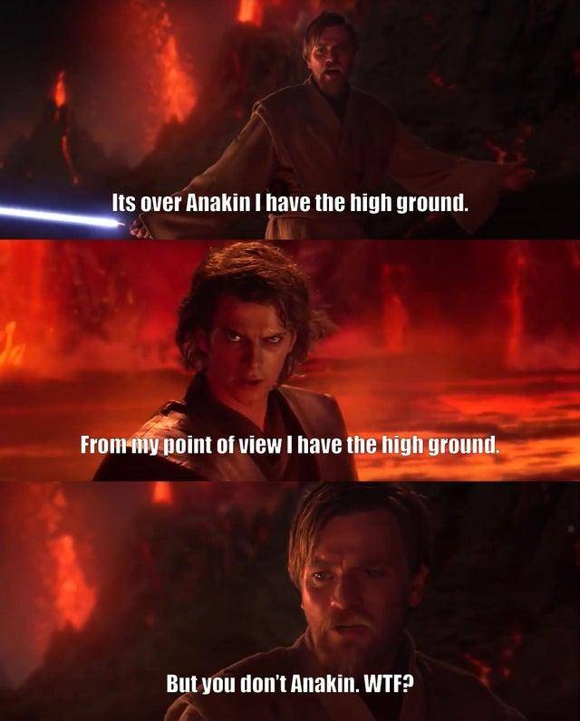 Star Wars 10 I Have The High Ground Memes That Are Too Good