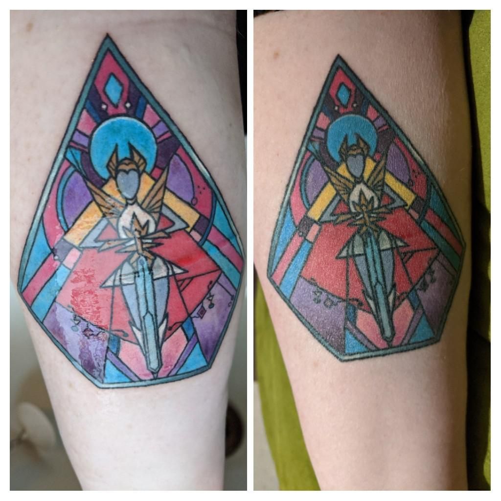she-ra stained glass tattoo