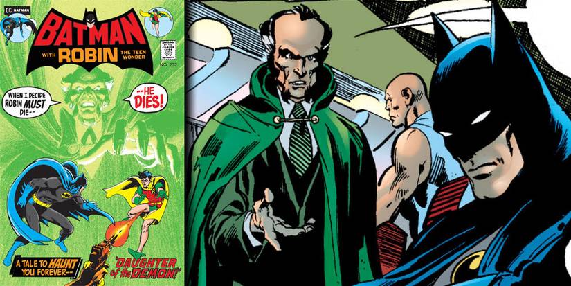 Ra's al Ghul talking with Batman.