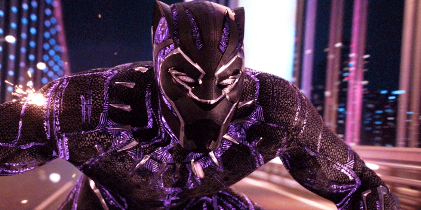 Lexica - Black panther with scratch on his face wearing suite and holding  smoky gun, violet, black ,golden