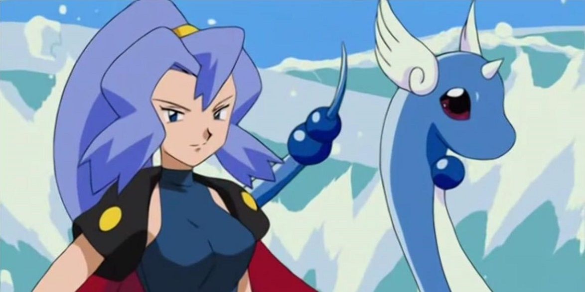 Clair and Dragonair from the Pokemon anime