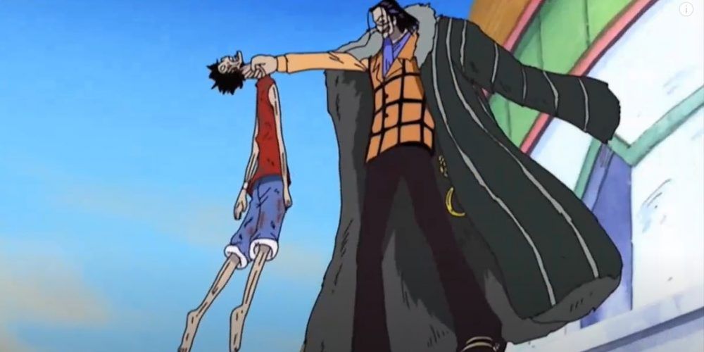 Crocodile Uses The Sand-Sand Fruit To dehydrate Luffy in One Piece