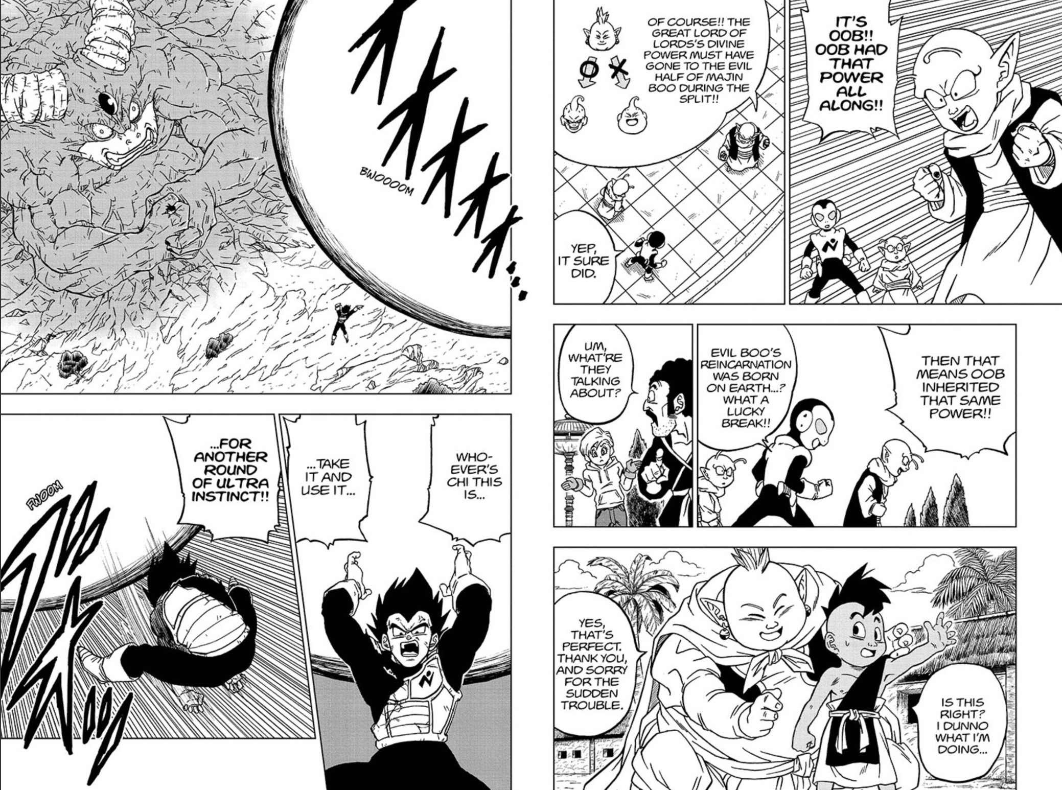 Oob aids Goku and Vegeta in Dragon Ball Super Chapter 66