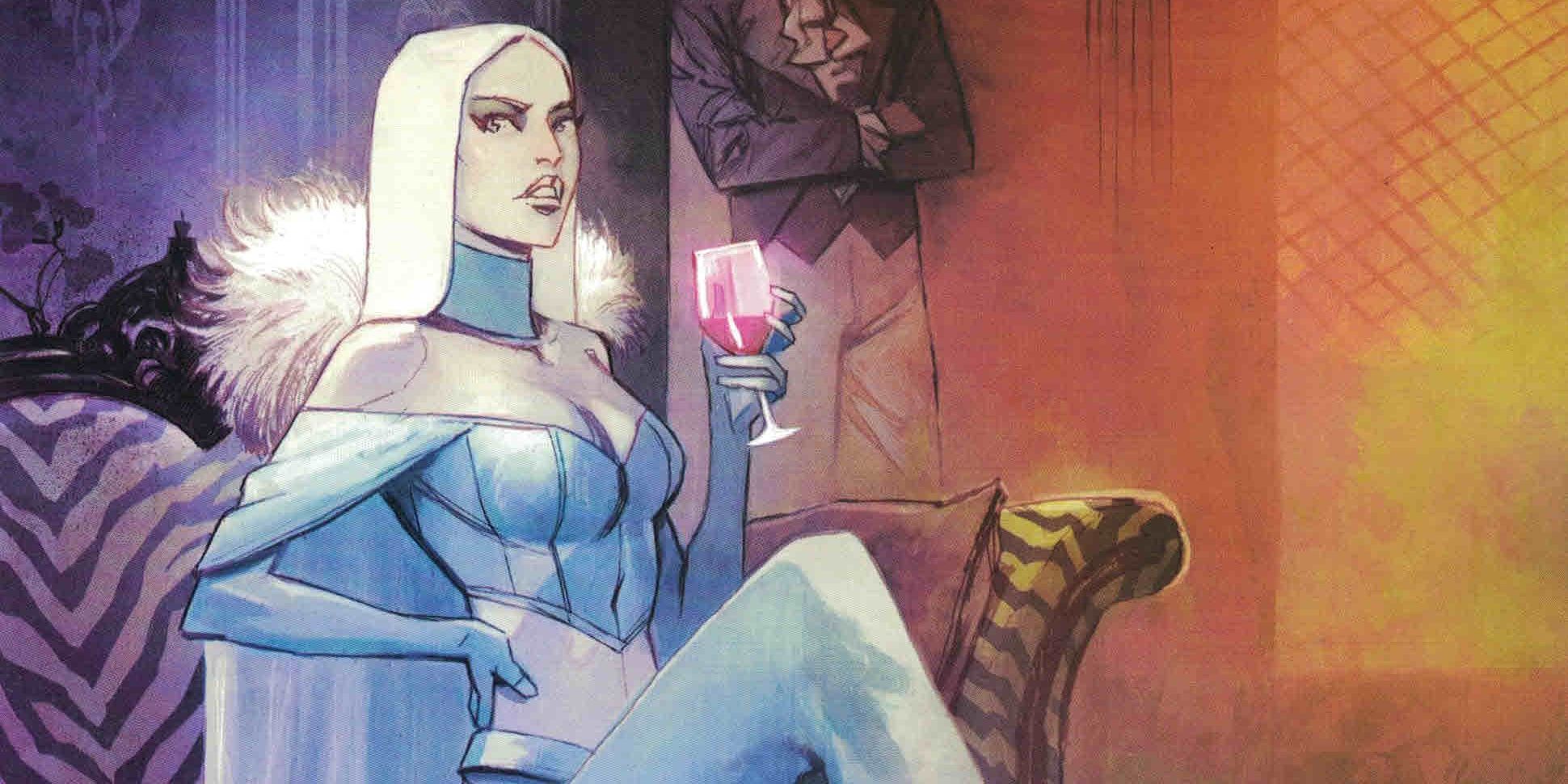 Emma Frost as the Hellfire Club's White Queen