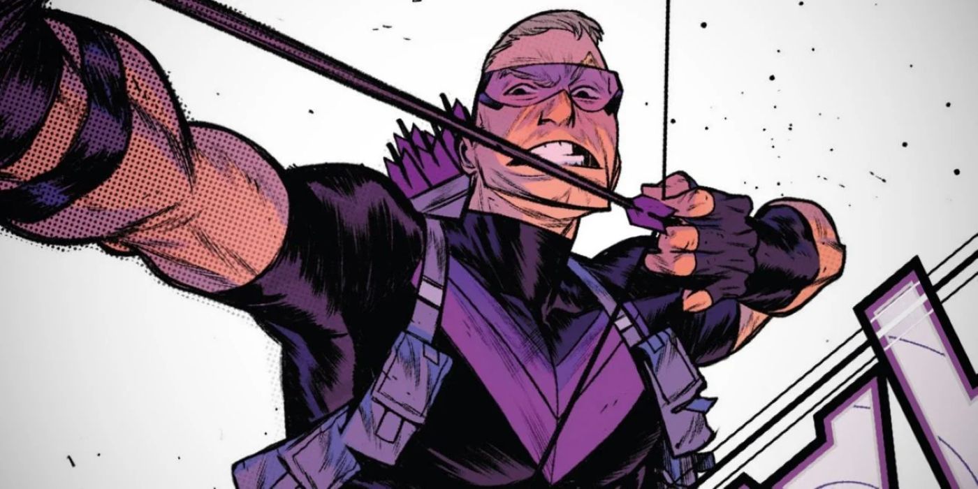 Hawkeye From Marvel With His Bow And Arrow