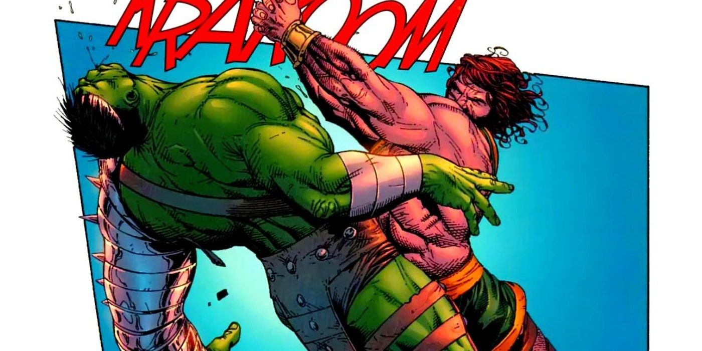 Hercules punching Hulk