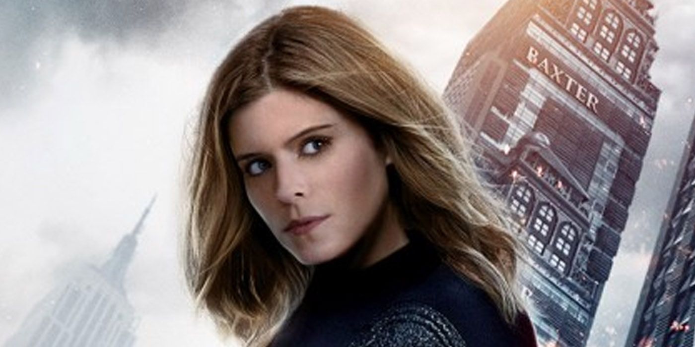 Kate Mara as Sue Storm/Invisible Woman on a poster for 2015's Fantastic Four film.