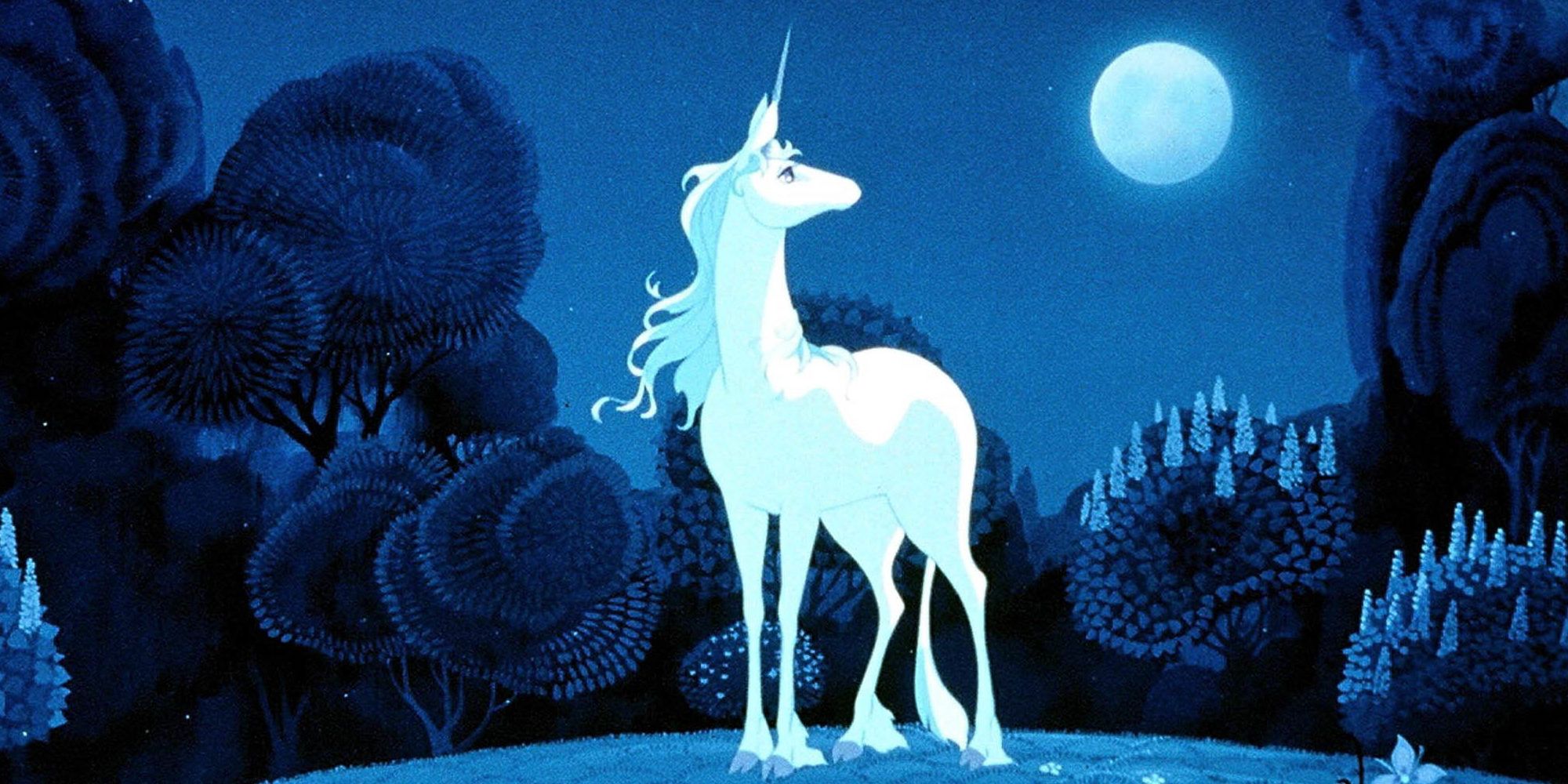 The Last Unicorn before her journey begins